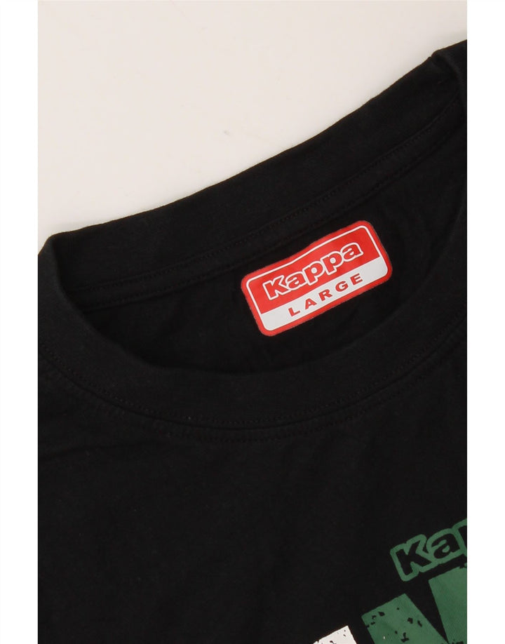 Kappa Mens Graphic Vest Top Grande Preto