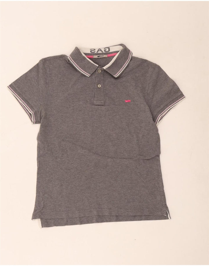 Camisa polo feminina Gas UK 16 grande algodão cinza