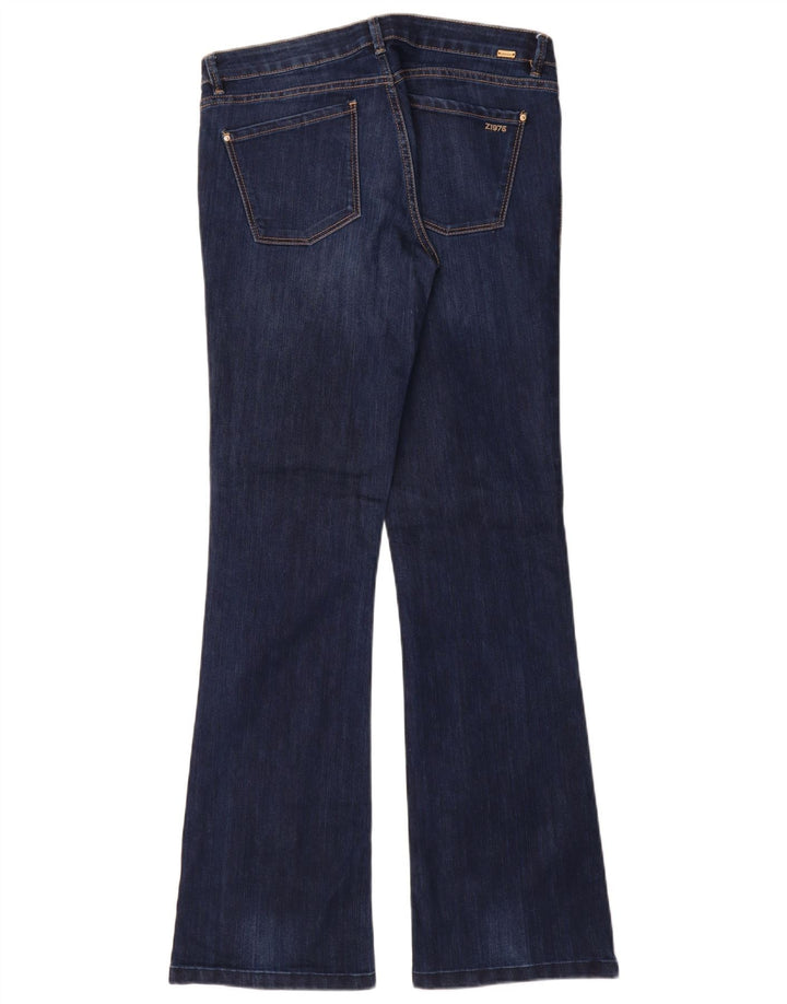 Calça jeans feminina Zara Slim Bootcut EU 44 XL W34 L34 azul marinho