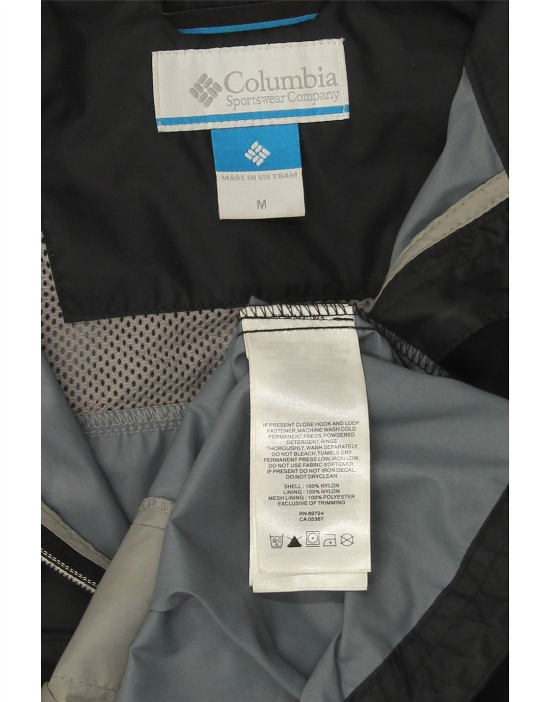 Jaqueta de chuva Columbia masculina Omni-Shield com capuz Reino Unido 38 médio preto nylon
