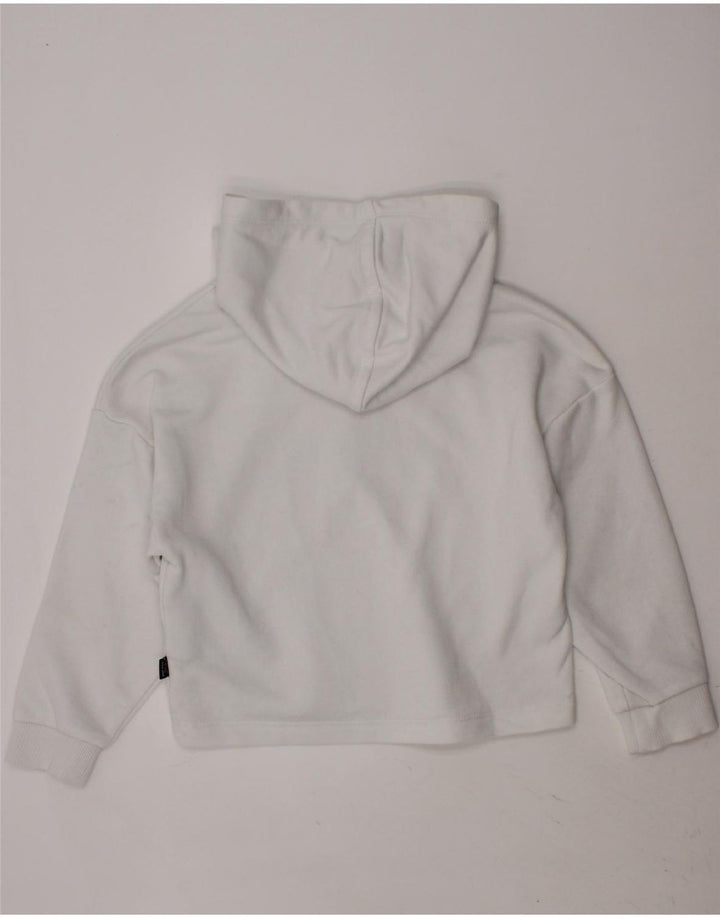 PUMA Girls Graphic Hoodie Jumper 5-6 Years White Cotton Vintage Puma and Second-Hand Puma from Messina Hembry 