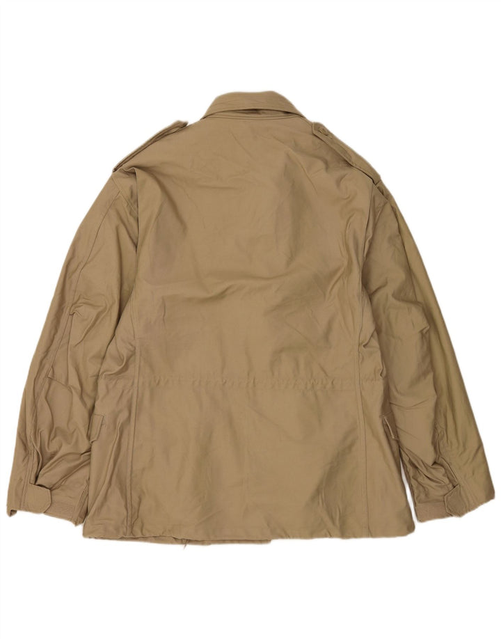 Jaqueta militar masculina vintage UK 38 nylon bege médio