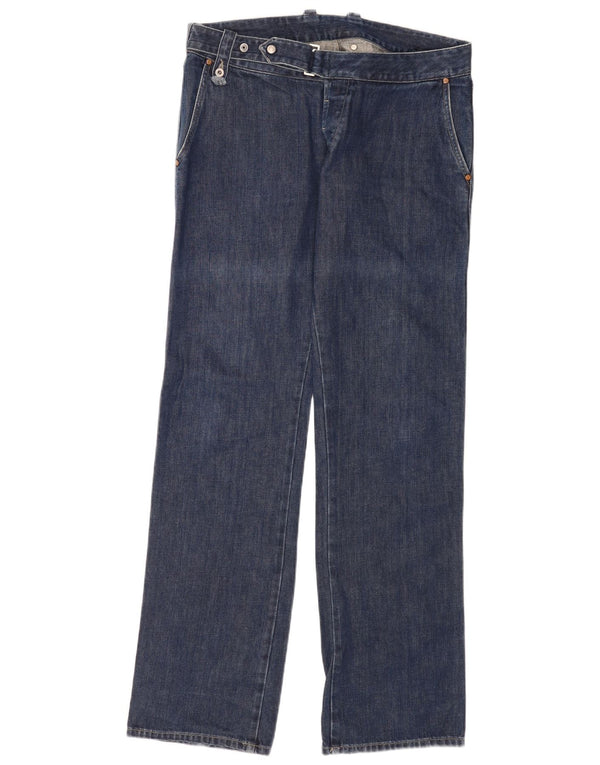 Diesel Mens Straight Jeans W34 L35 Azul Marinho Algodão