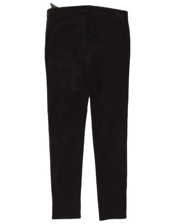 ZARA Mens Slim Chino Calças EU 40 Médio W31 L30 Algodão Preto