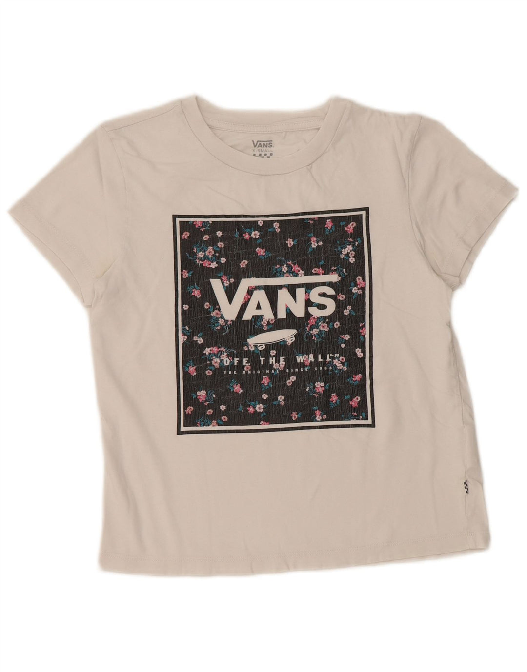 Camiseta feminina VANS Crop Graphic UK 6 XS algodão branco