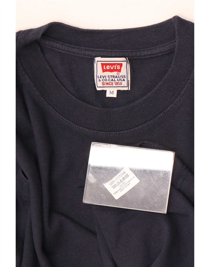 Camiseta masculina Levi's Top médio algodão azul marinho