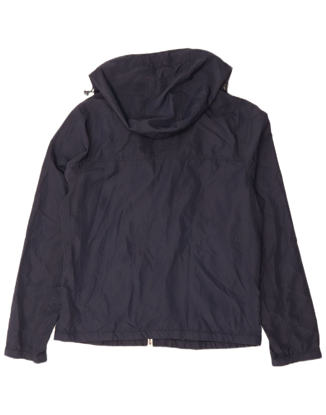 Jaqueta de chuva masculina Hollister com capuz UK 42 XL poliéster azul marinho