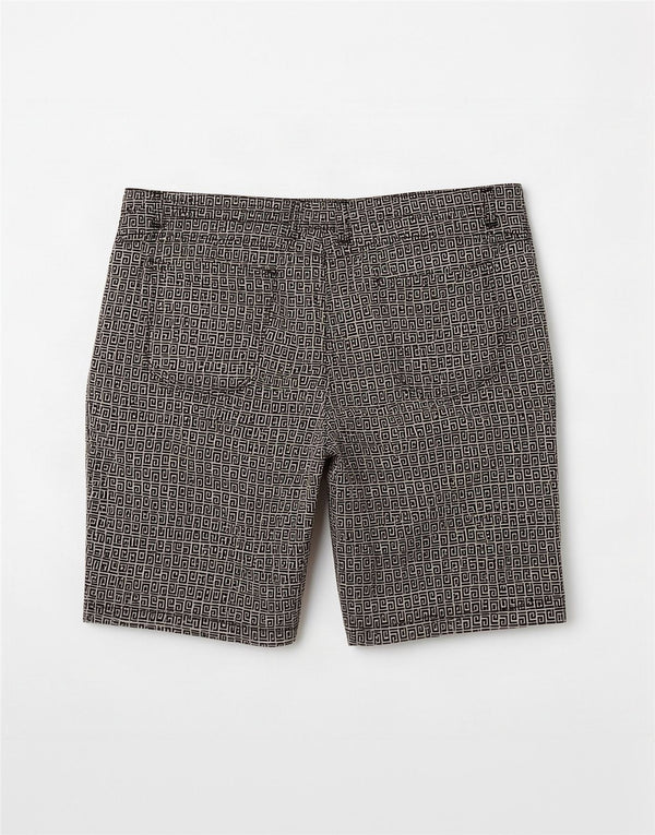 Brugi Womens Casual Shorts IT 44 Medium W34 Grey Geometric