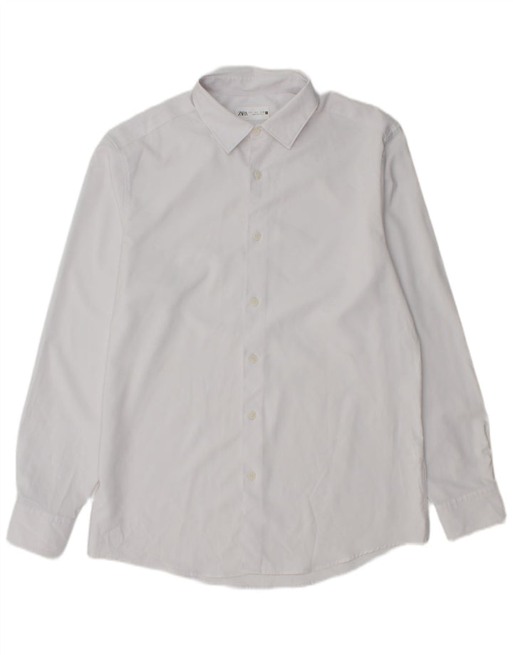 Camisa masculina Zara grande poliéster branco