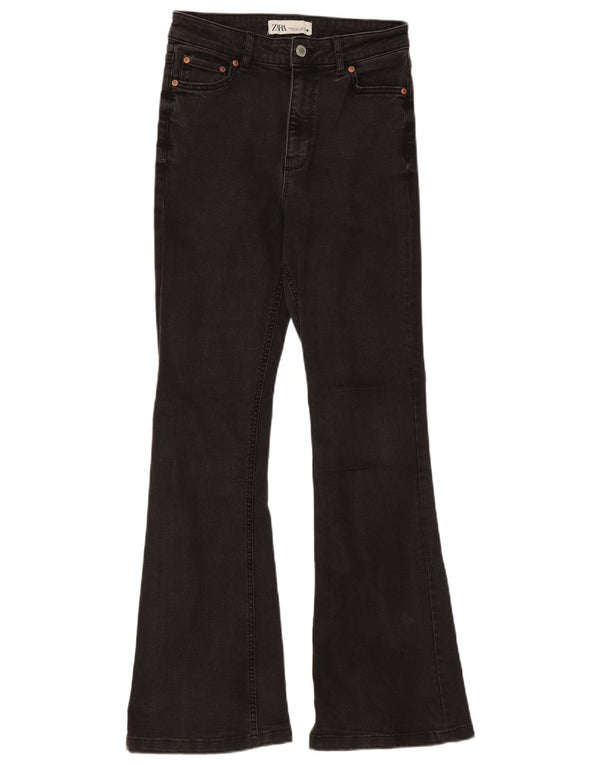 Zara Jeans feminino queimado EU 38 pequeno W28 L31 algodão preto