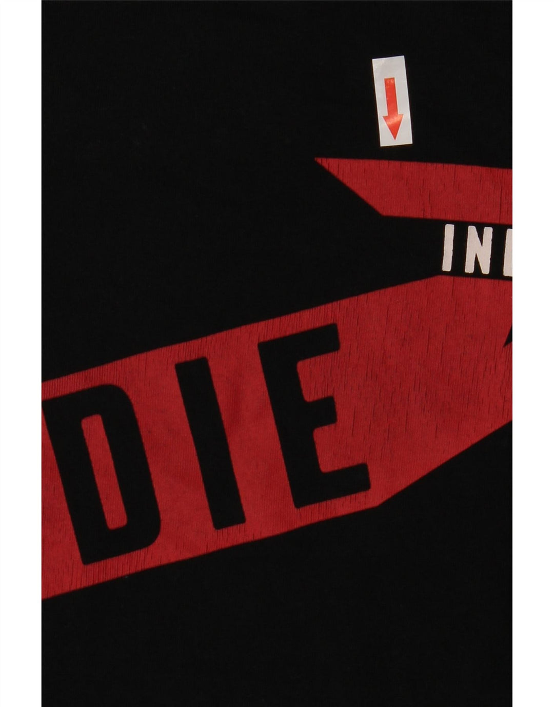 Diesel Camiseta masculina gráfica Top médio algodão preto