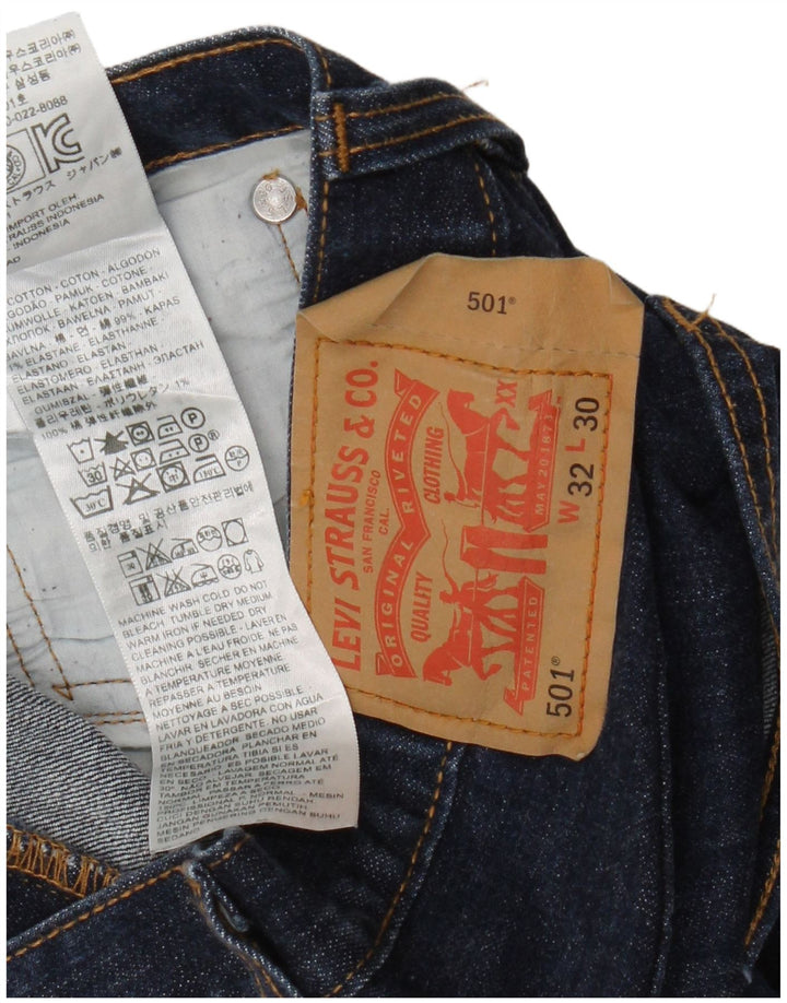 Shorts jeans masculino 501 da Levi's W32 médio azul marinho algodão