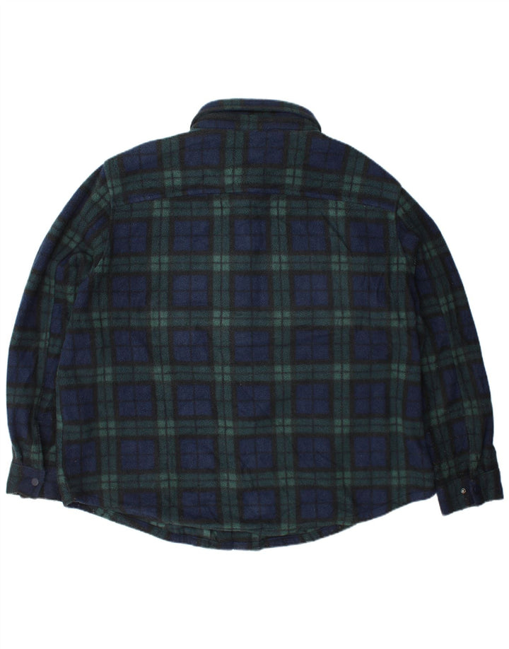Camiseta masculina de lã Marks & Spencer 3XL poliéster xadrez verde