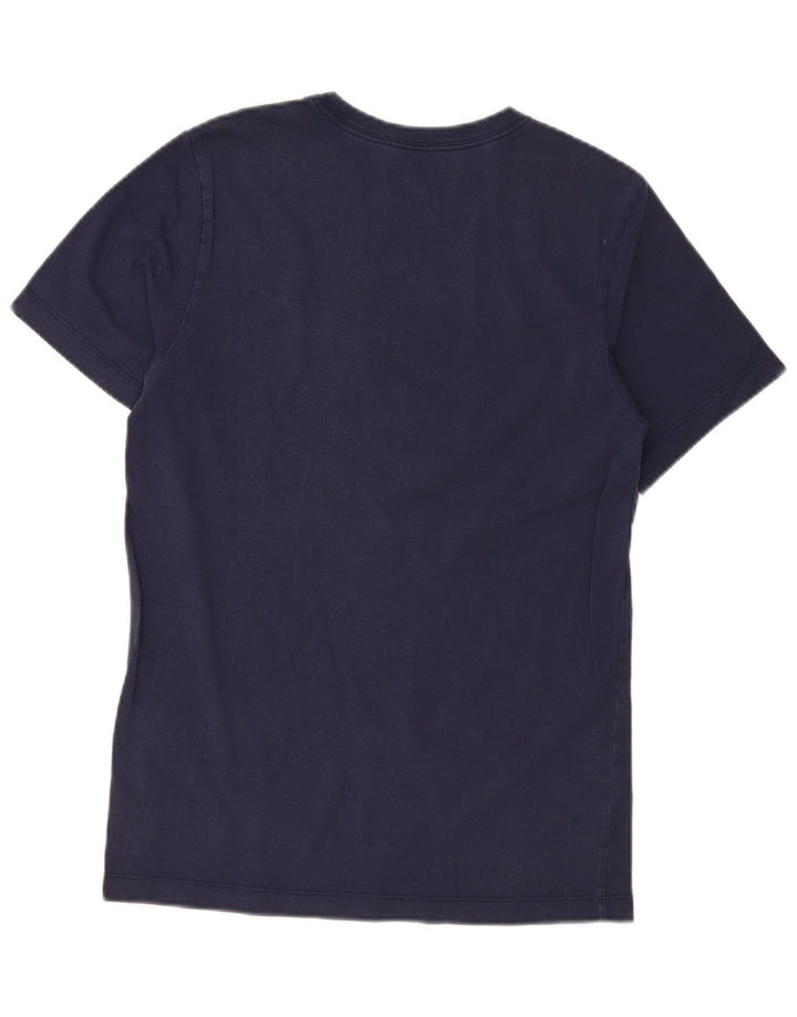 Camiseta Nike masculina gráfica top pequeno algodão azul marinho