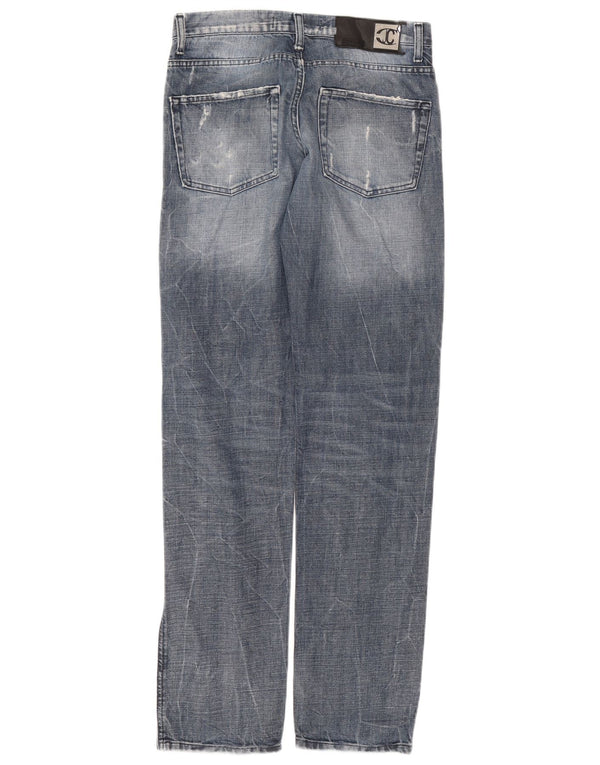 Jeans retos masculinos Just Cavalli desgastados W34 L34 azul