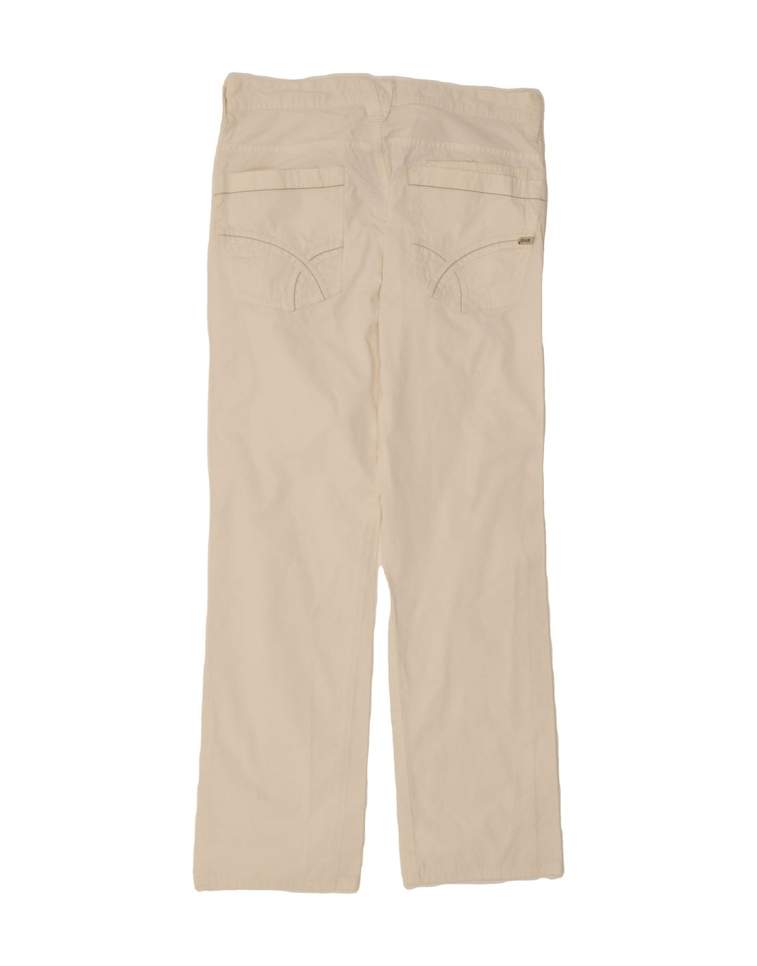 GAS Mens Straight Casual Trousers W33 L33 White Cotton Vintage Gas and Second-Hand Gas from Messina Hembry 