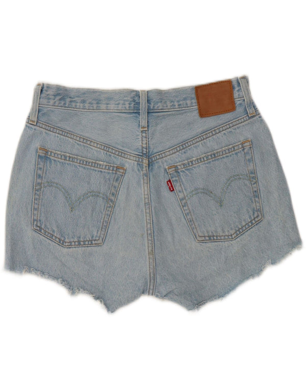 Calça jeans feminina Levi's 501 cintura alta W28 algodão azul médio