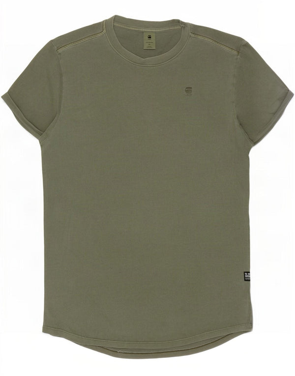 Camiseta masculina G-Star Top médio algodão cáqui