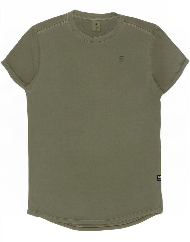 Camiseta masculina G-Star Top médio algodão cáqui