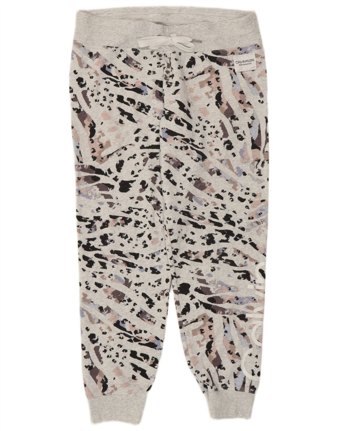 CALVIN KLEIN Calça de treino feminina Joggers UK 14 cinza médio