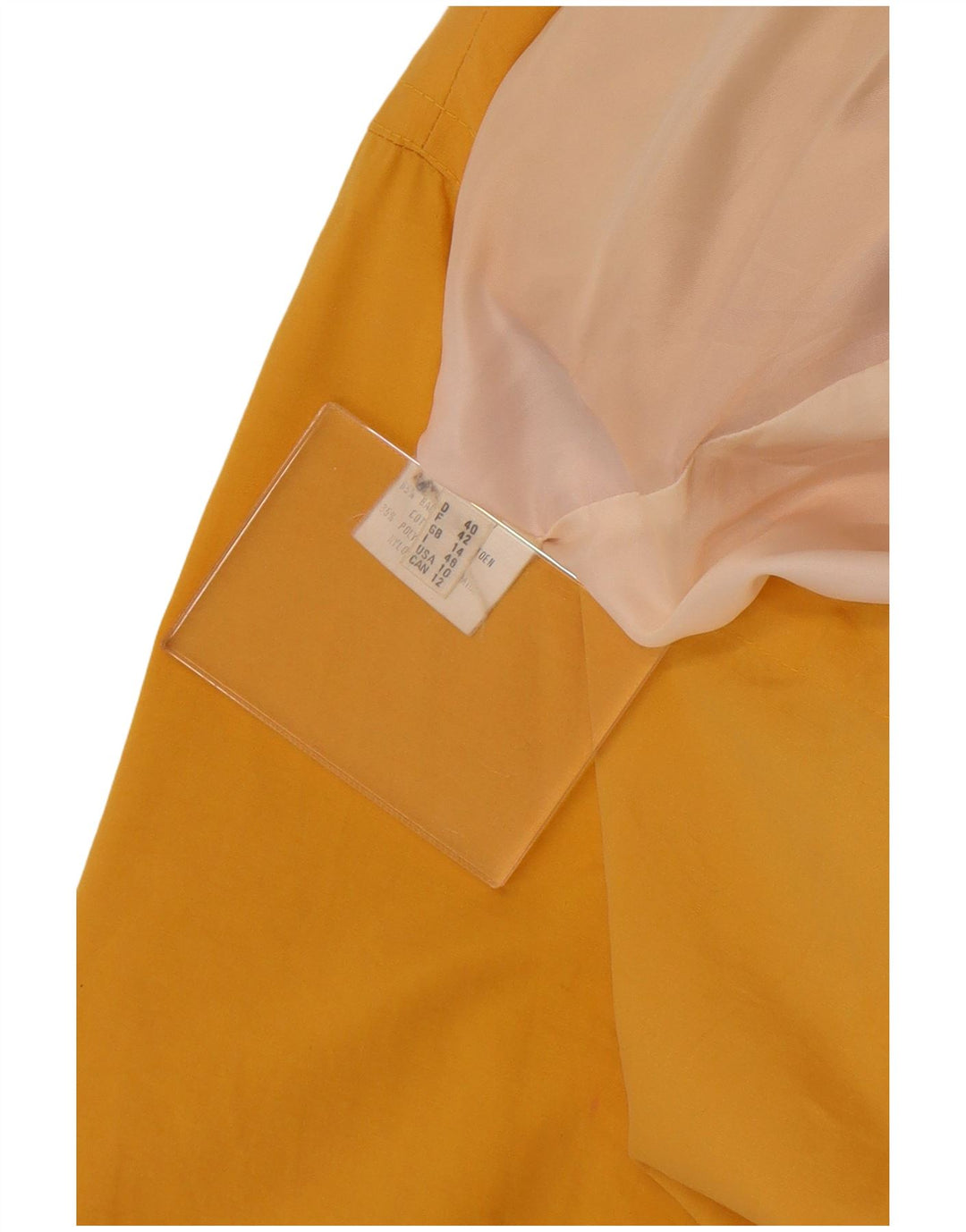 Trench coat feminino vintage de grandes dimensões Reino Unido 14 grande algodão amarelo