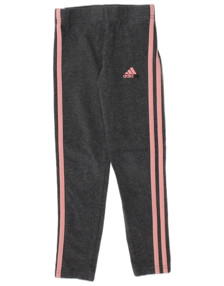Leggings Adidas Menina 5-6 Anos Cinza Algodão