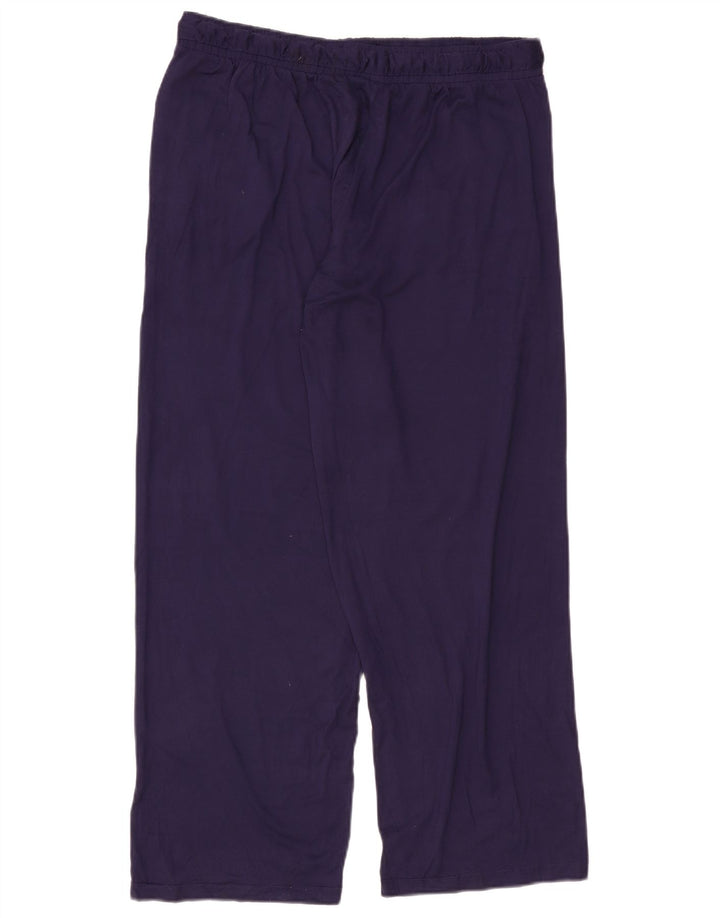 Calça de treino feminina Dkny UK 12 poliéster azul marinho médio