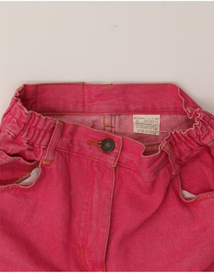EXPLORER Girls Denim Shorts 11-12 Years W26  Pink Cotton Vintage Explorer and Second-Hand Explorer from Messina Hembry 