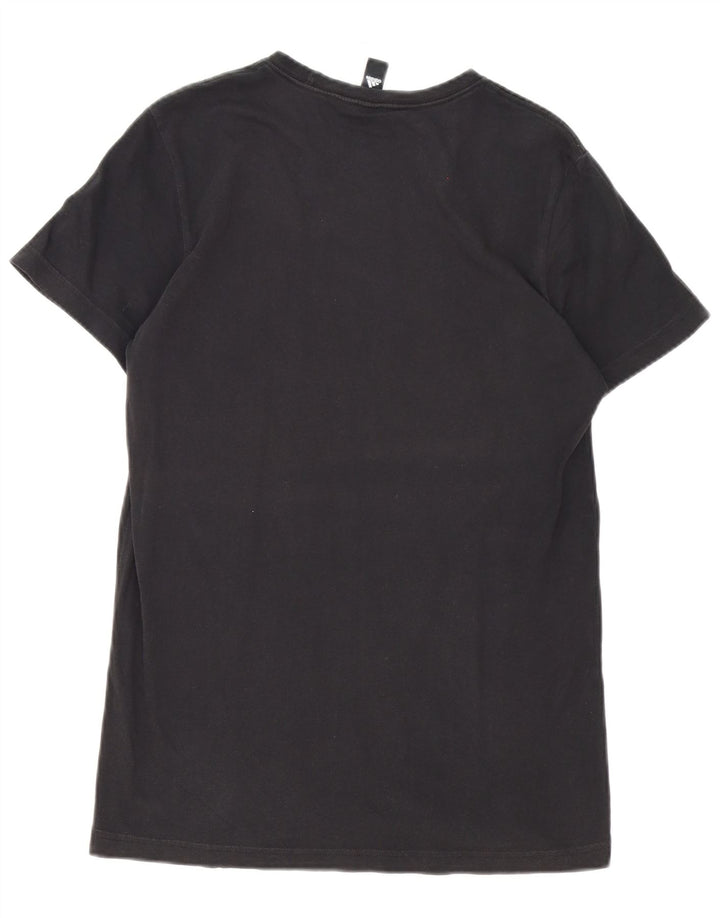 Adidas Mens Graphic T-Shirt Top Médio Algodão Preto