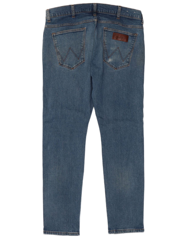 Wrangler Masculino Bryson Skinny Jeans W36 L32 Azul Algodão