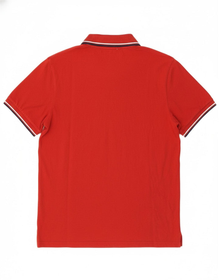 Camisa polo masculina TRUSSARDI grande algodão vermelho