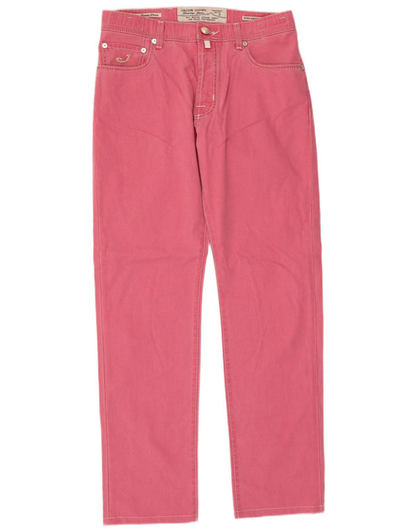 Jacob Cohen Mens Slim Fit Calça Casual W34 L32 Algodão Rosa