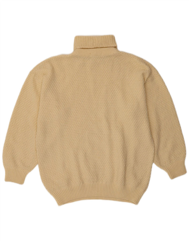 Suéter feminino VINTAGE com gola redonda Reino Unido 18 XL lã branca