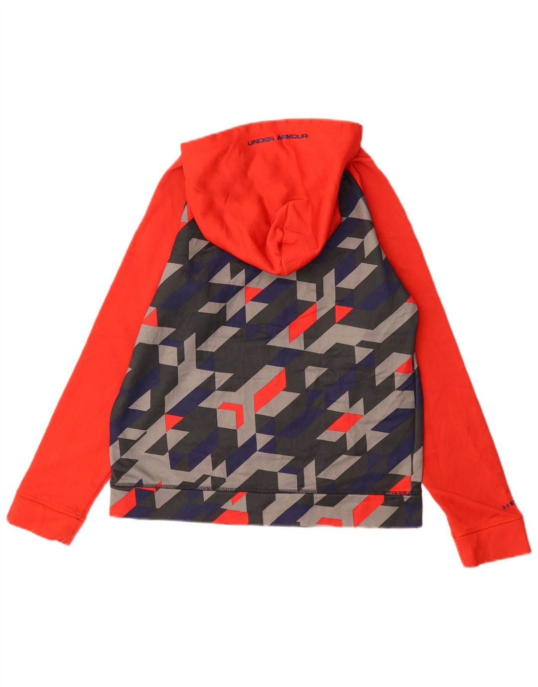 UNDER ARMOUR Meninas com capuz solto jumper 11-12 anos grande vermelho geométrico