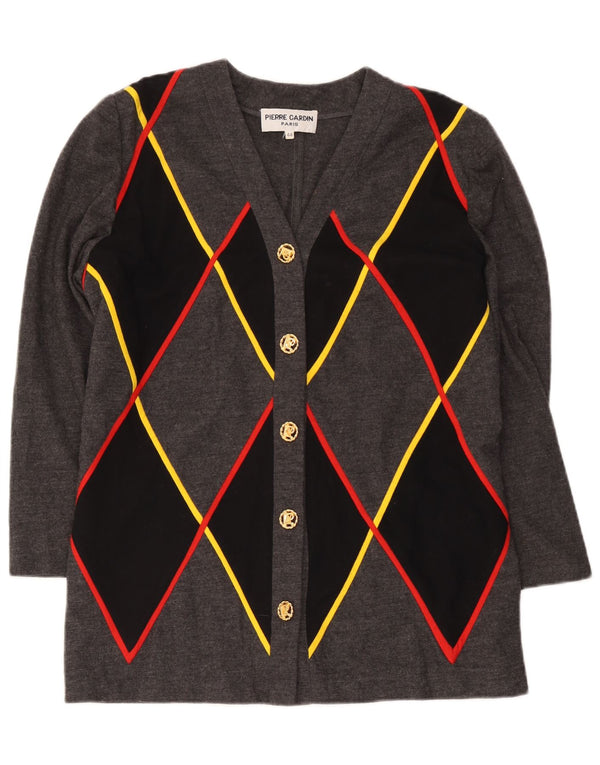 Suéter Cardigan Feminino Pierre Cardin EU 44 XL Cinza Argyle/Diamante