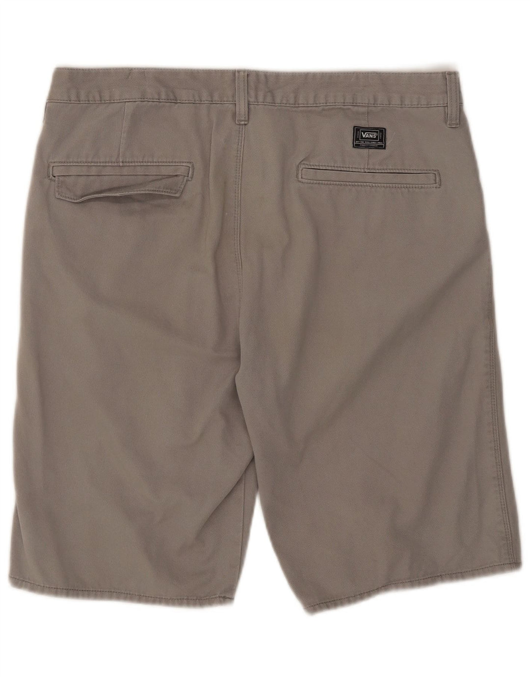 Vans Masculino Casual Shorts W34 Grande Algodão Cinza