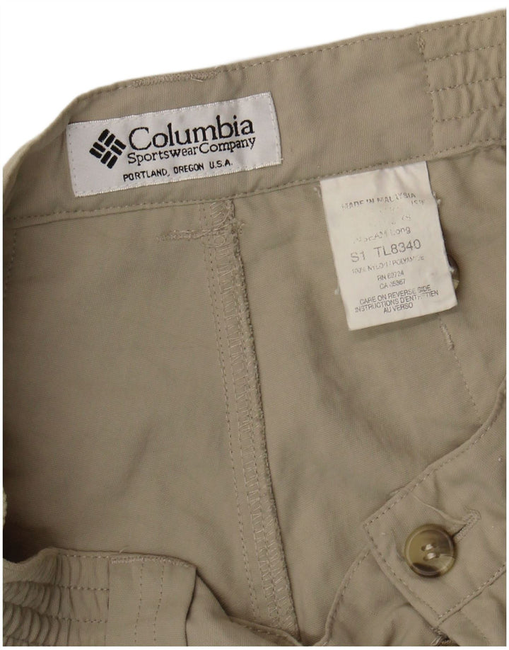 Shorts cargo feminino Columbia W28 médio bege nylon