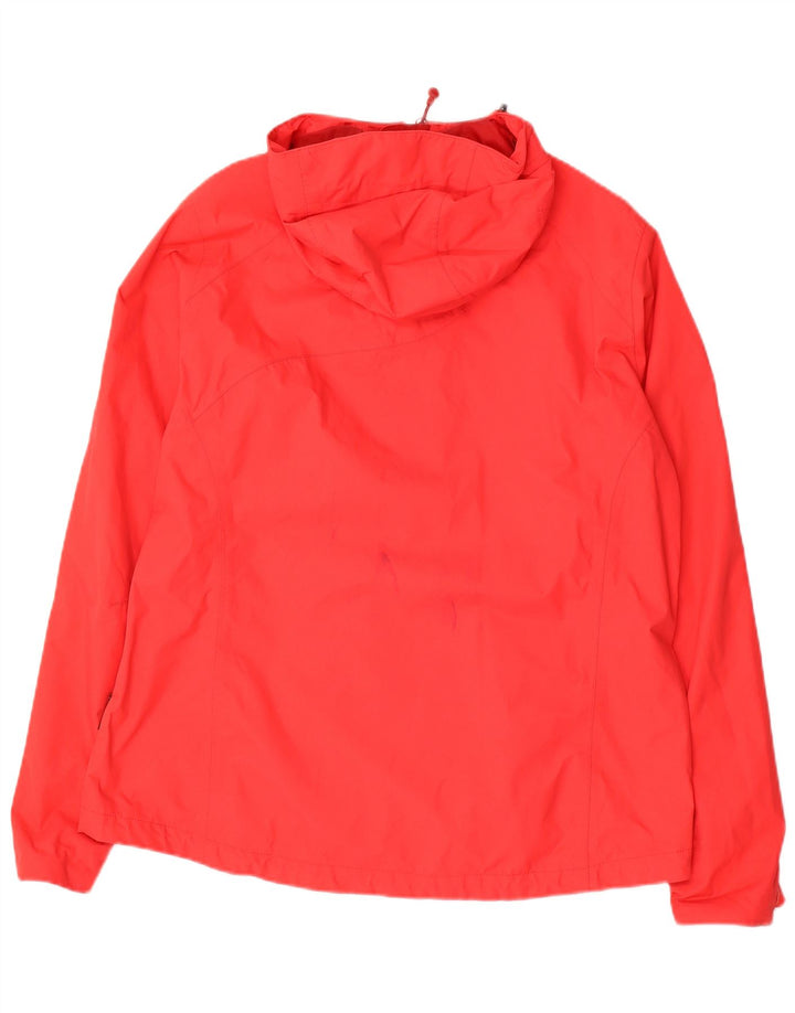 Jaqueta de chuva feminina com capuz JACK WOLFSKIN Reino Unido 18/20 XL poliamida vermelha