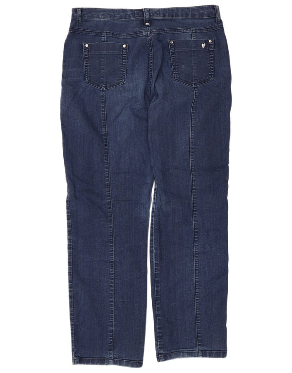 Calça jeans feminina Marks & Spencer Per Una Straight UK 16 grande W36 L30 azul marinho