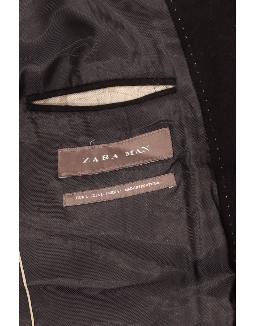 Sobretudo masculino Zara UK 40 grande preto
