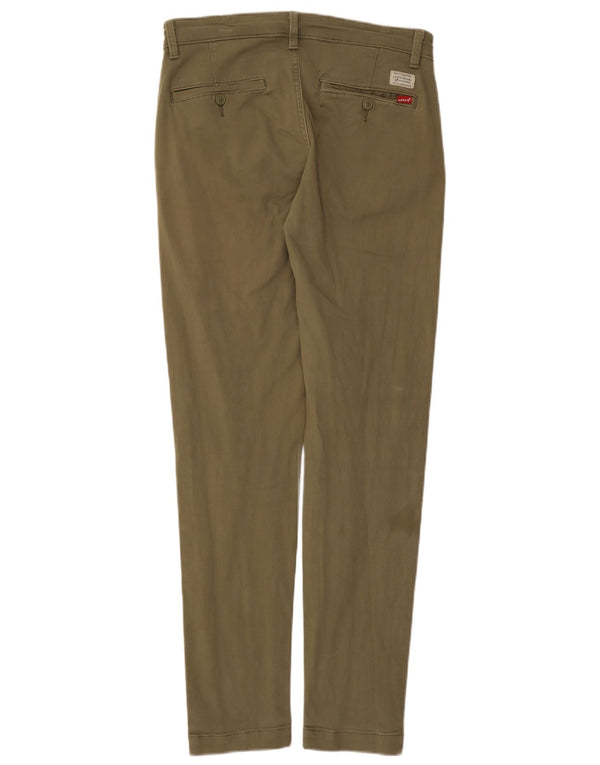 Calça jeans masculina Levi's Tapered Slim W30 L32 algodão cáqui