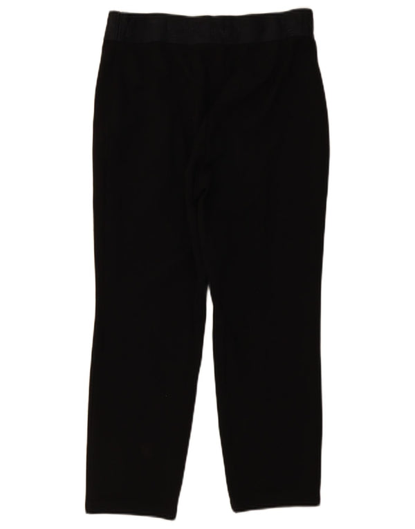 Calça feminina cortada gráfica Dkny grande W32 L24 preto rayon
