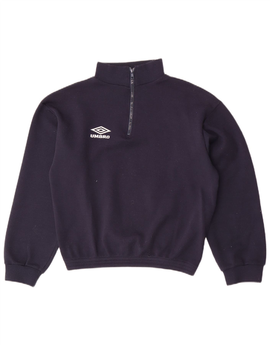 Moletom masculino Umbro com zíper e gola pequena azul marinho