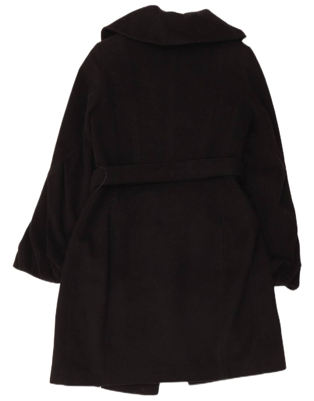 COAST Casaco feminino duplo breasted UK 10 pequeno lã preta