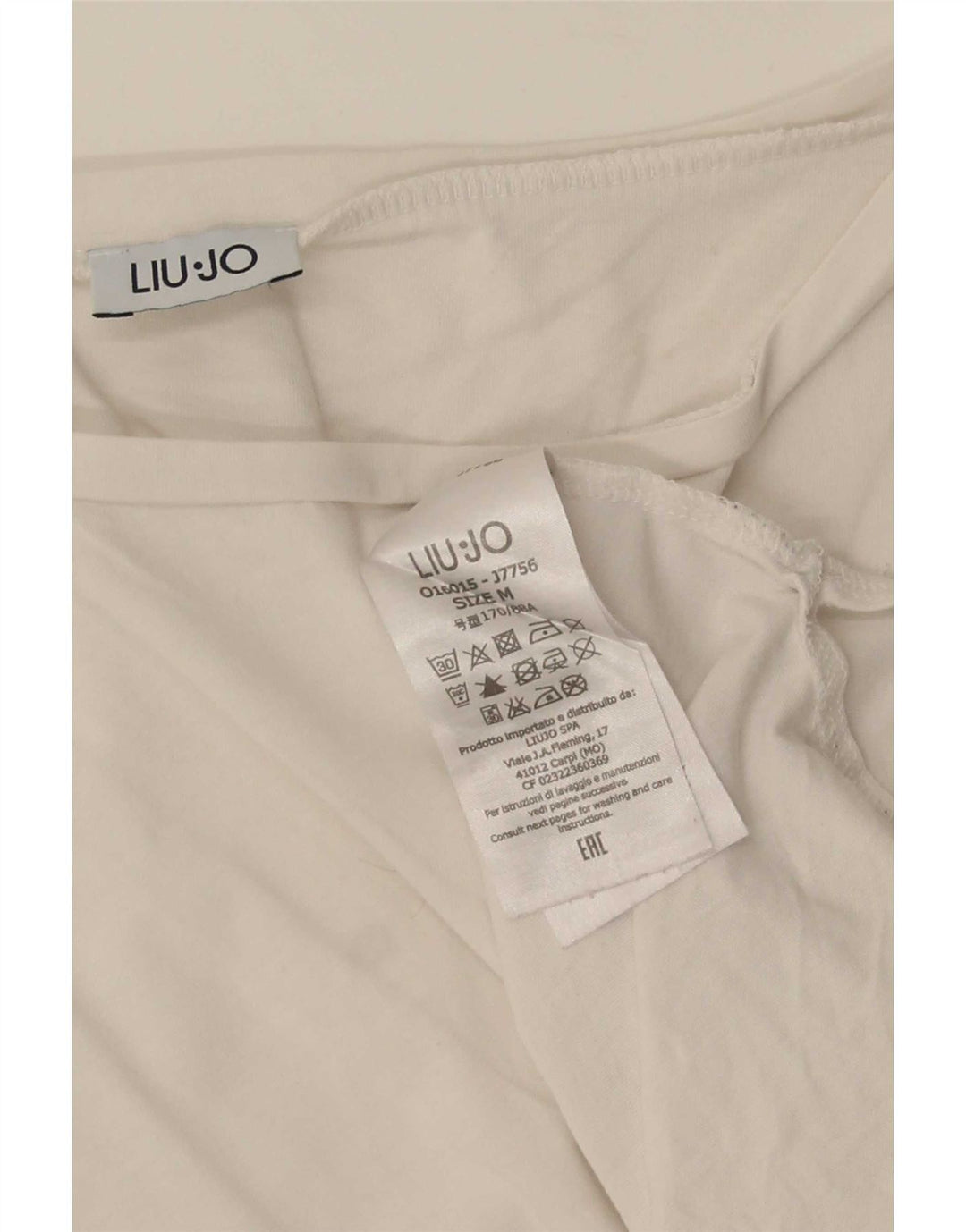 Camiseta feminina Liu Jo com estampa gráfica UK 14 algodão branco médio