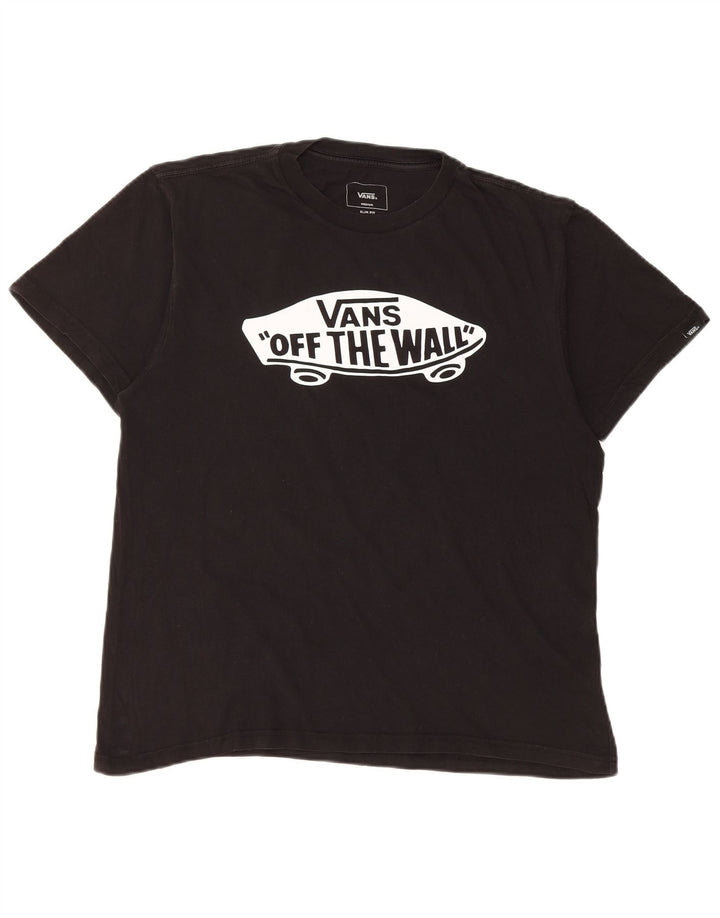 Camiseta masculina Vans Slim Fit Graphic Top Médio Algodão Preto
