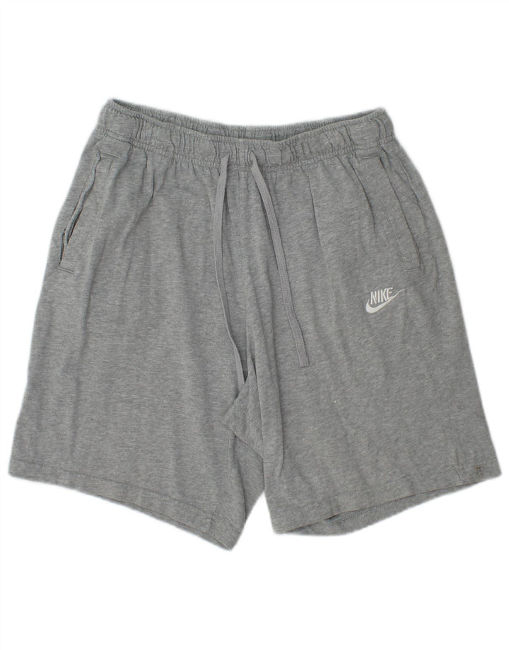Shorts esportivos masculinos NIKE médio cinza algodão