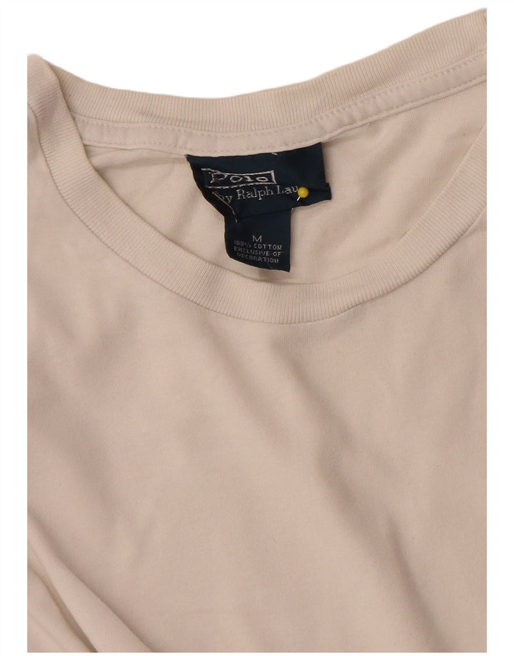 Top masculino Polo Ralph Lauren manga comprida pequeno algodão branco