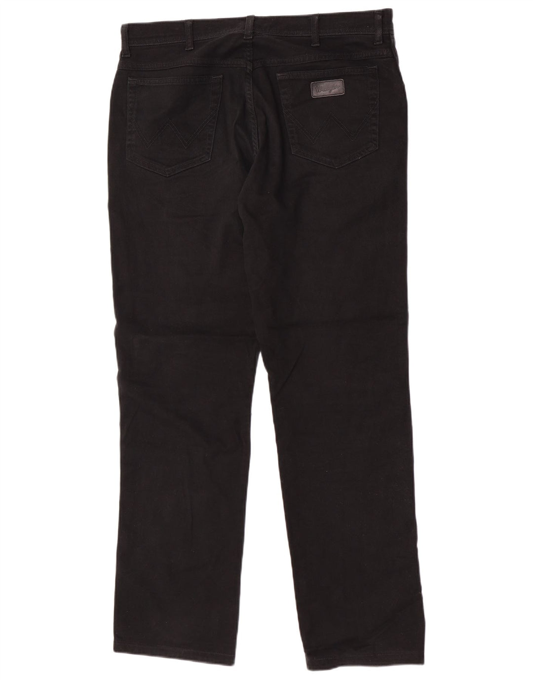 Wrangler Masculino Texas Stretch Straight Jeans W36 L32 Algodão Preto