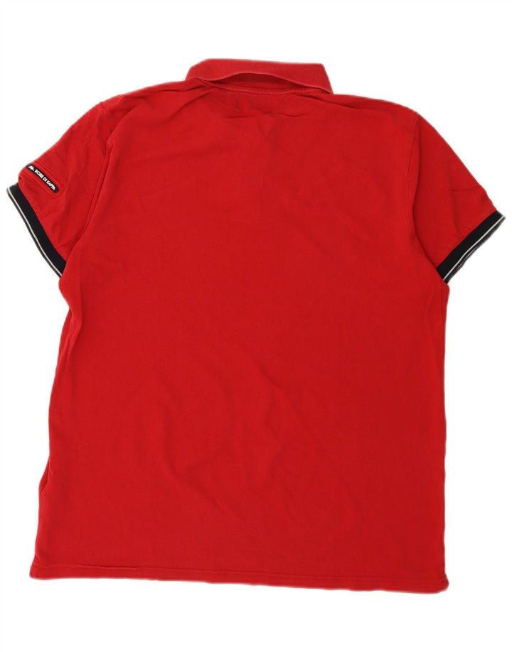 Camisa polo masculina Kappa grande algodão vermelho